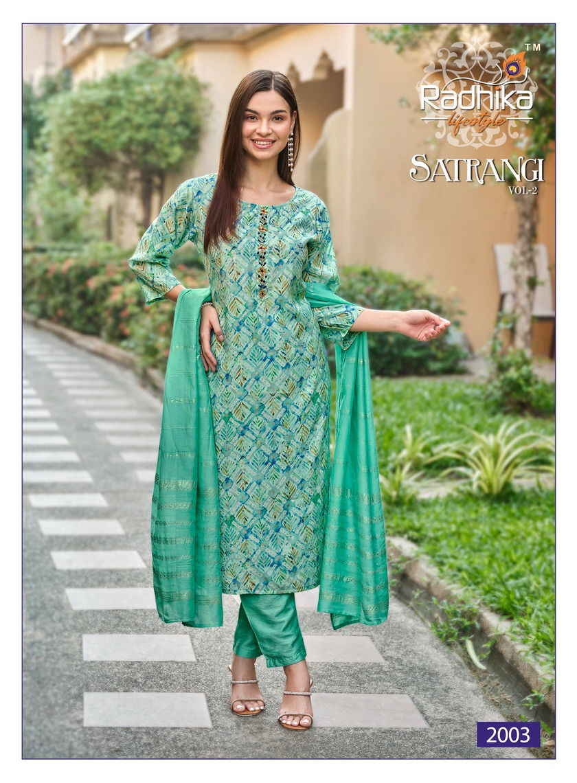 Satrangi Vol 2 By Radhika 2001 To 2006 Kurti With Bottom Dupatta Wholesale In Delhi
